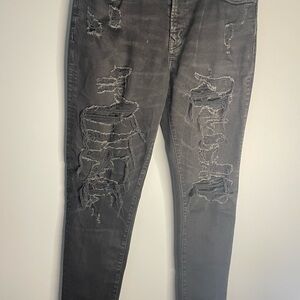 American Eagle Distressed Gray/Black Men’s Jeans